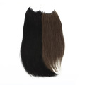 No Tip Hair with Micro Ring Brazilian Hair 10-26inch Brown #4 Straight Human Vigin Remy Hair Feather Shape Hair Extension